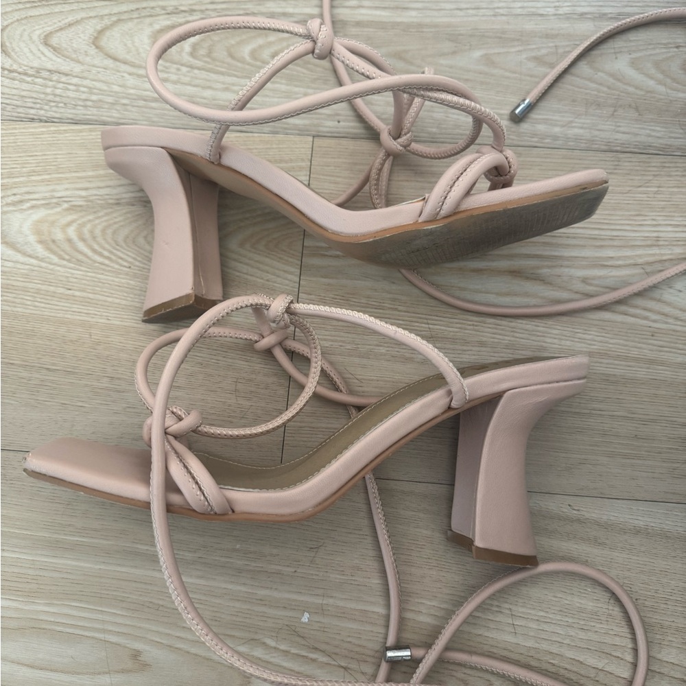 Ego tan lace up heels